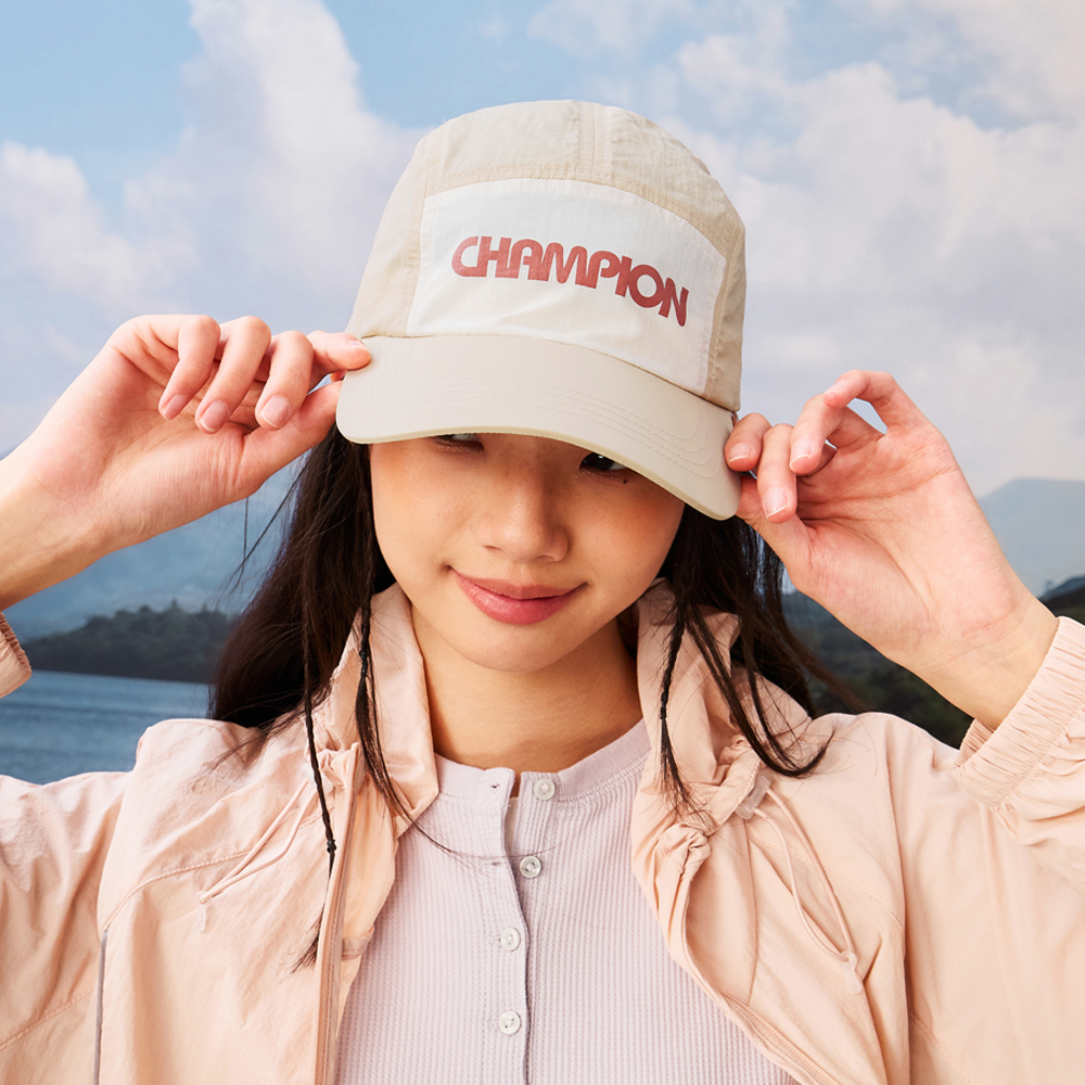 中性-戶外 輕量 LOGO 印花 五分帽-棕白（U5BACCU15F1）