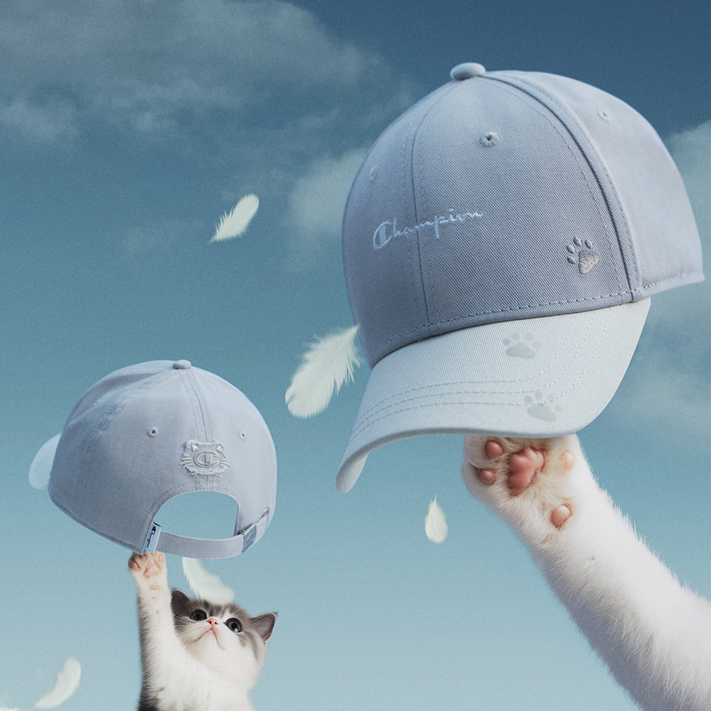 貓爪 LOGO 刺繡 棒球帽(藕)