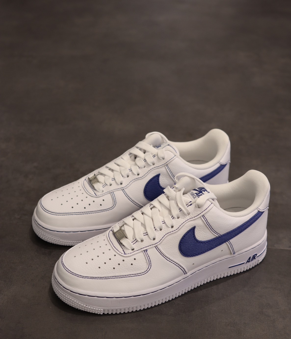 預購 Nike Air Force 1 白藍 深藍 縫線 荔枝皮