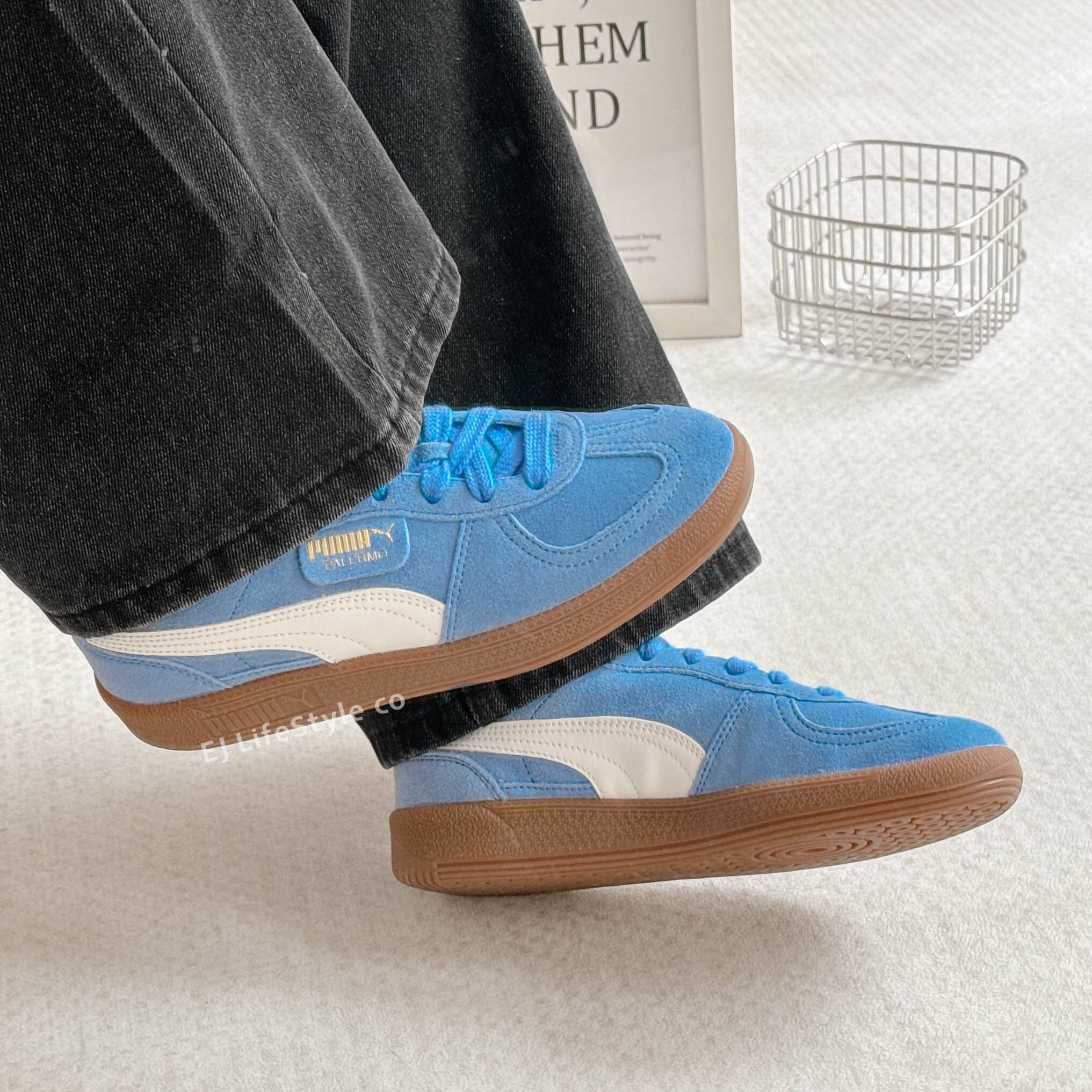 PUMA PALERMO 天空藍 寶藍 水藍 焦糖底 男女鞋 396463-44 / 預購
