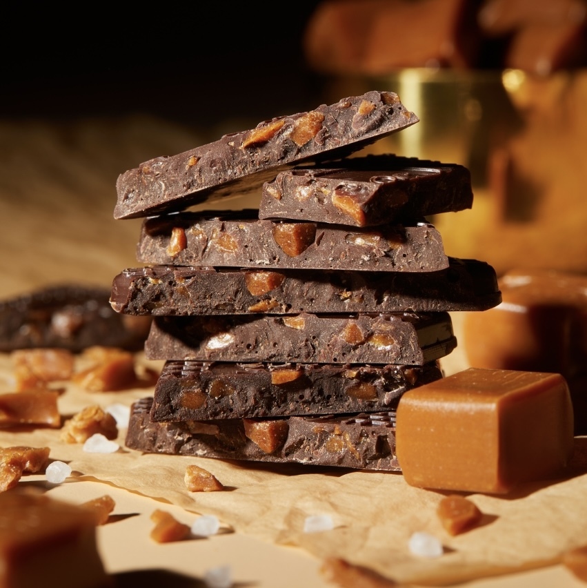 [盒裝] ChocZero 黑朱古力塊 - 焦糖  (有8小塊獨立包裝) 90g