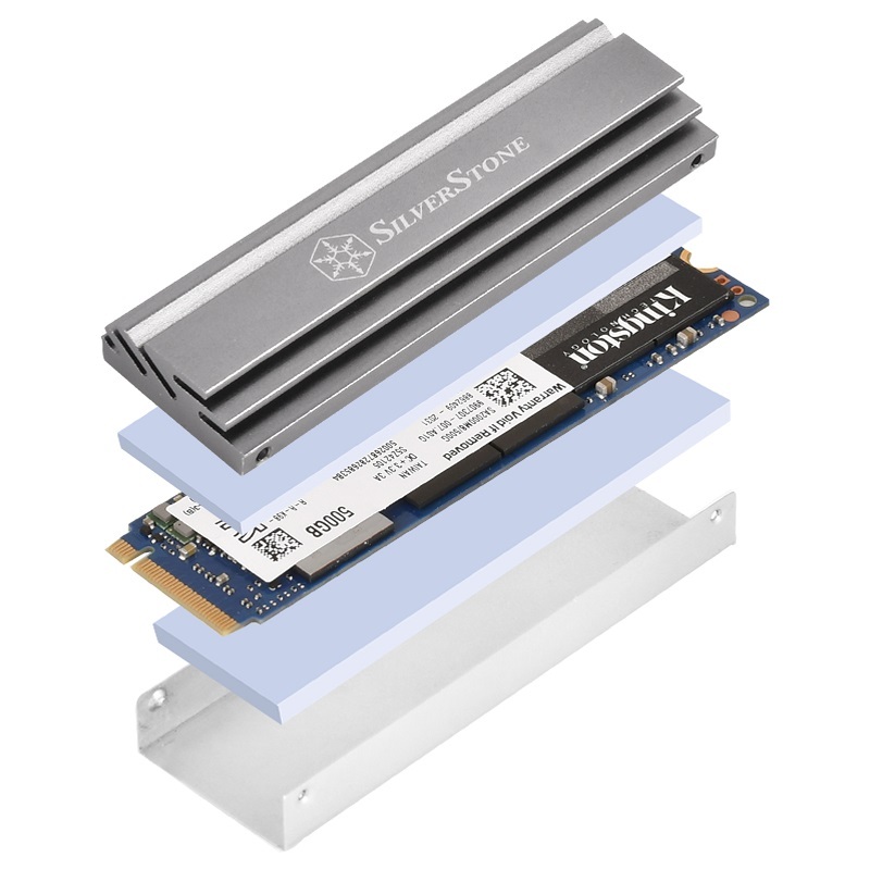 米特3C數位–SilverStone 銀欣 TP04 M.2 SSD 鋁合金散熱組/SST-TP04