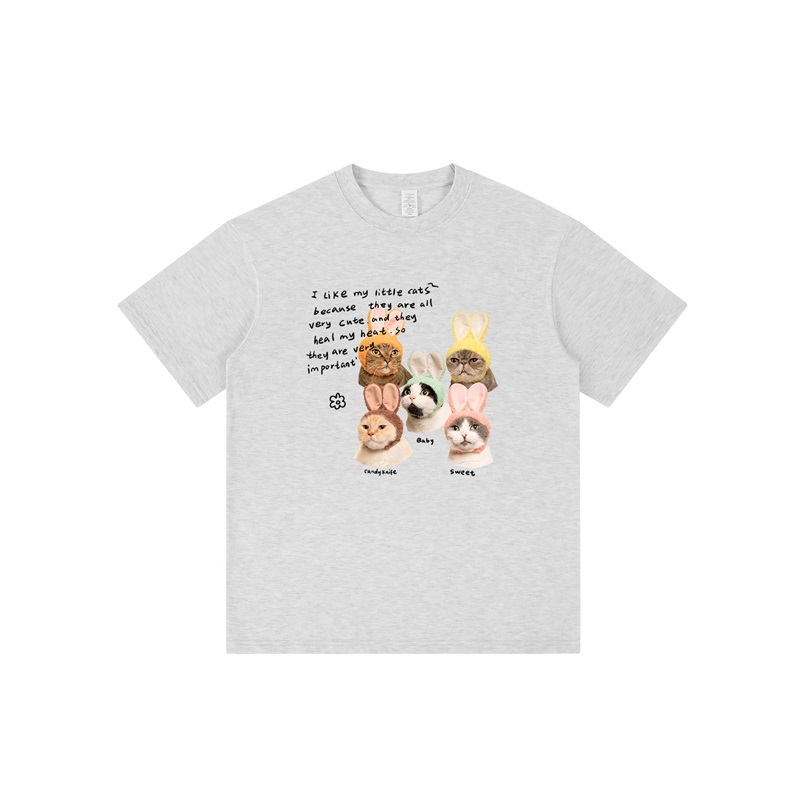 兔耳貓純棉T恤上衣 六色