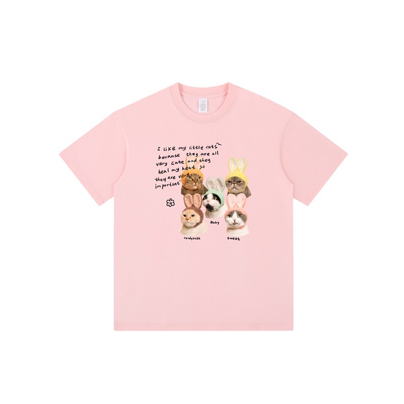 兔耳貓純棉T恤上衣 六色