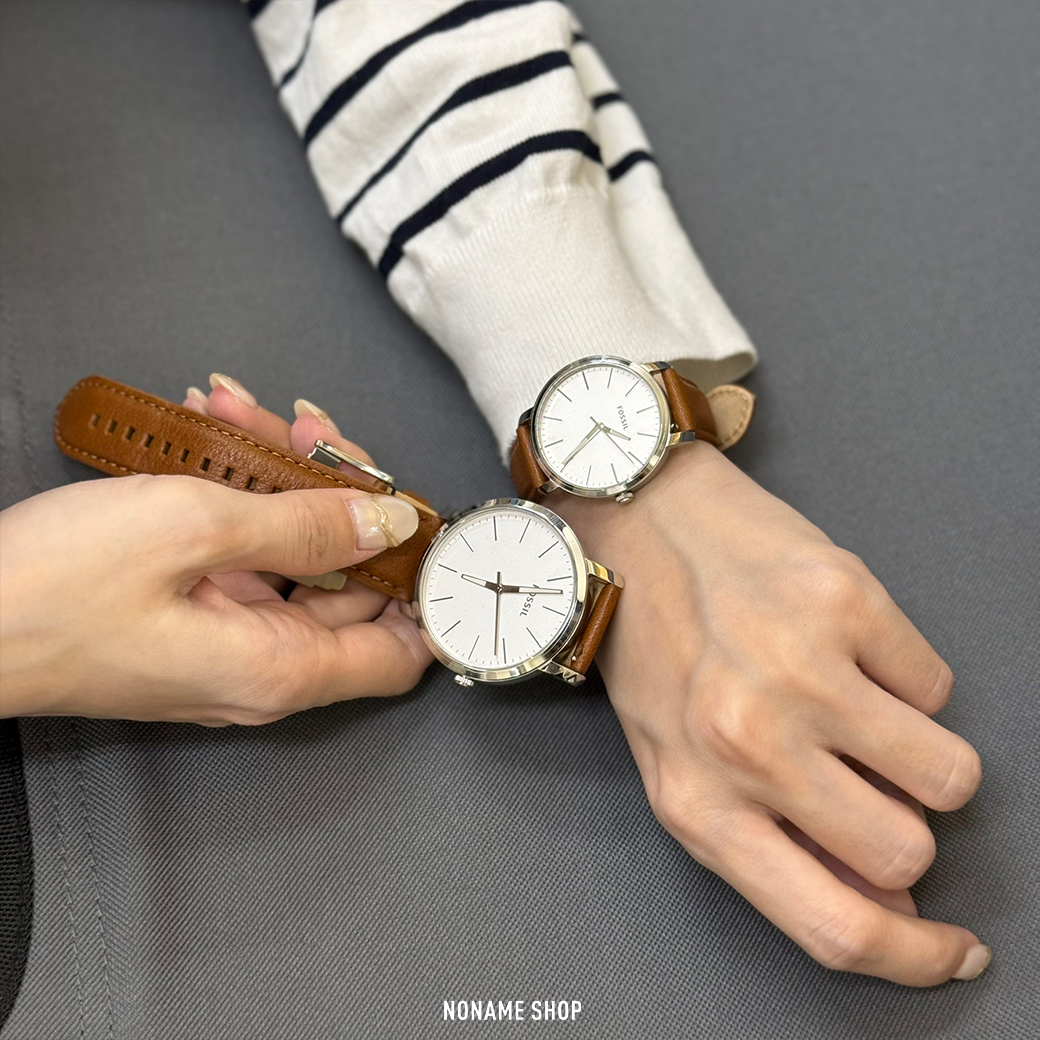 FOSSIL Watch 皮革 對錶 禮盒組