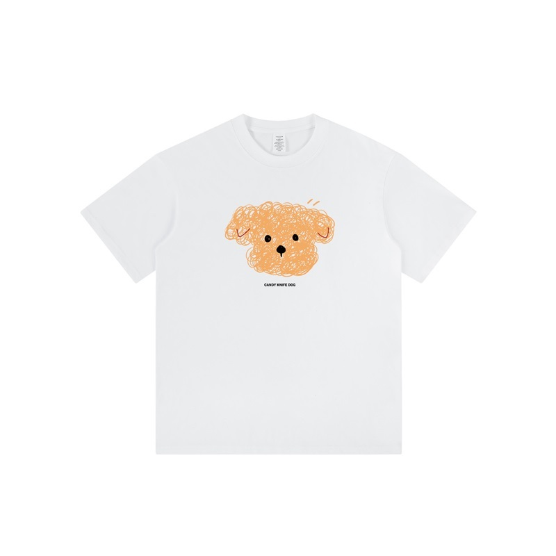 Q毛狗臉純棉T恤上衣 兩色