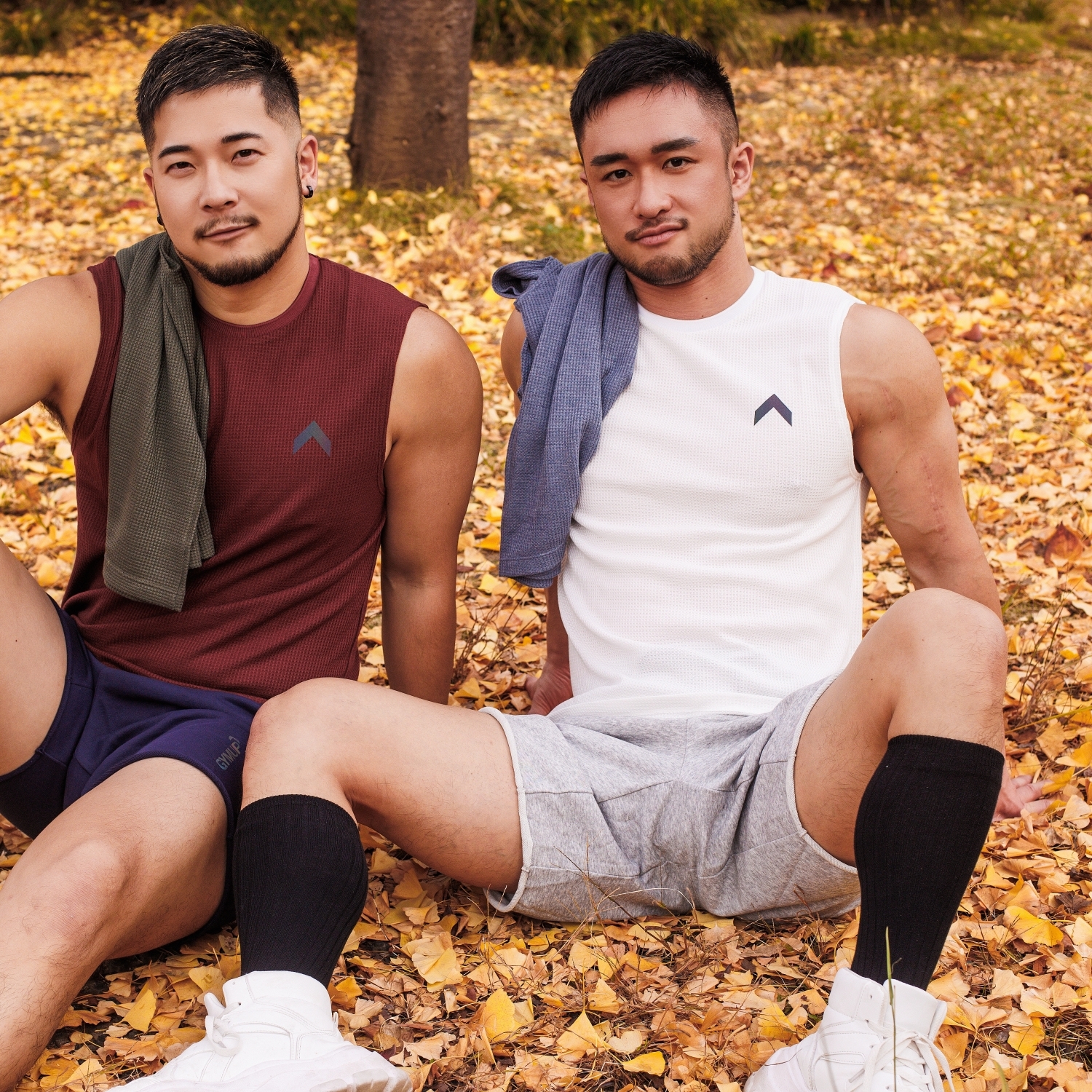 2025 全新系列 - GYMUP 窩夫格運動背心 08 米白