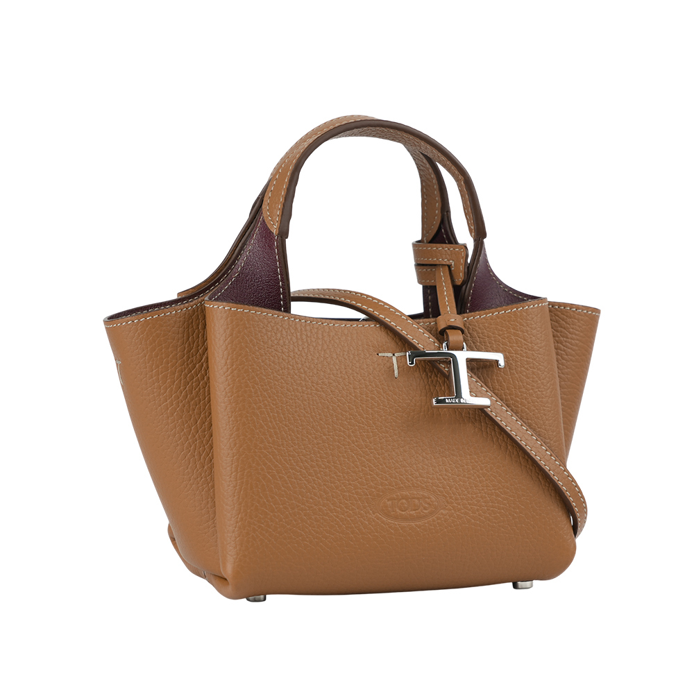 【TOD'S】Apa 小牛皮三層手提/斜背二用包(Micro)(棕色)XBWAPAFL000QRI 9P13