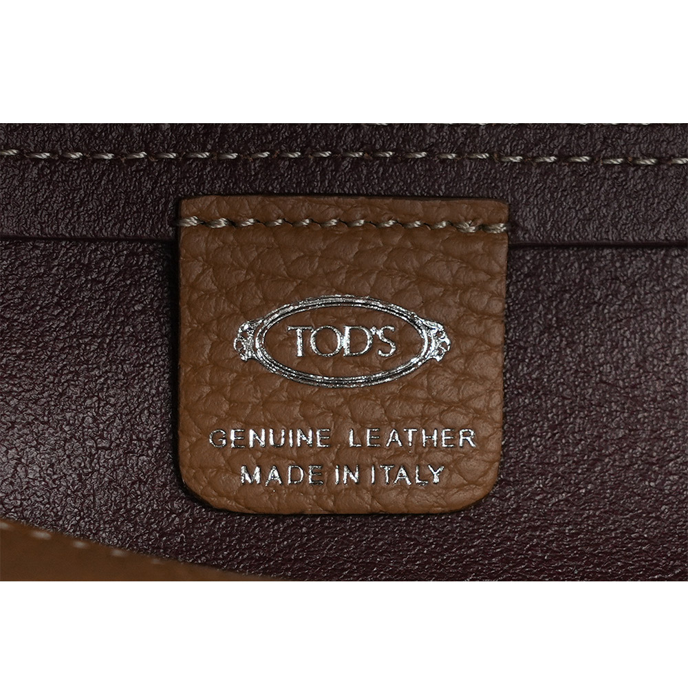 【TOD'S】Apa 小牛皮三層手提/斜背二用包(Micro)(棕色)XBWAPAFL000QRI 9P13