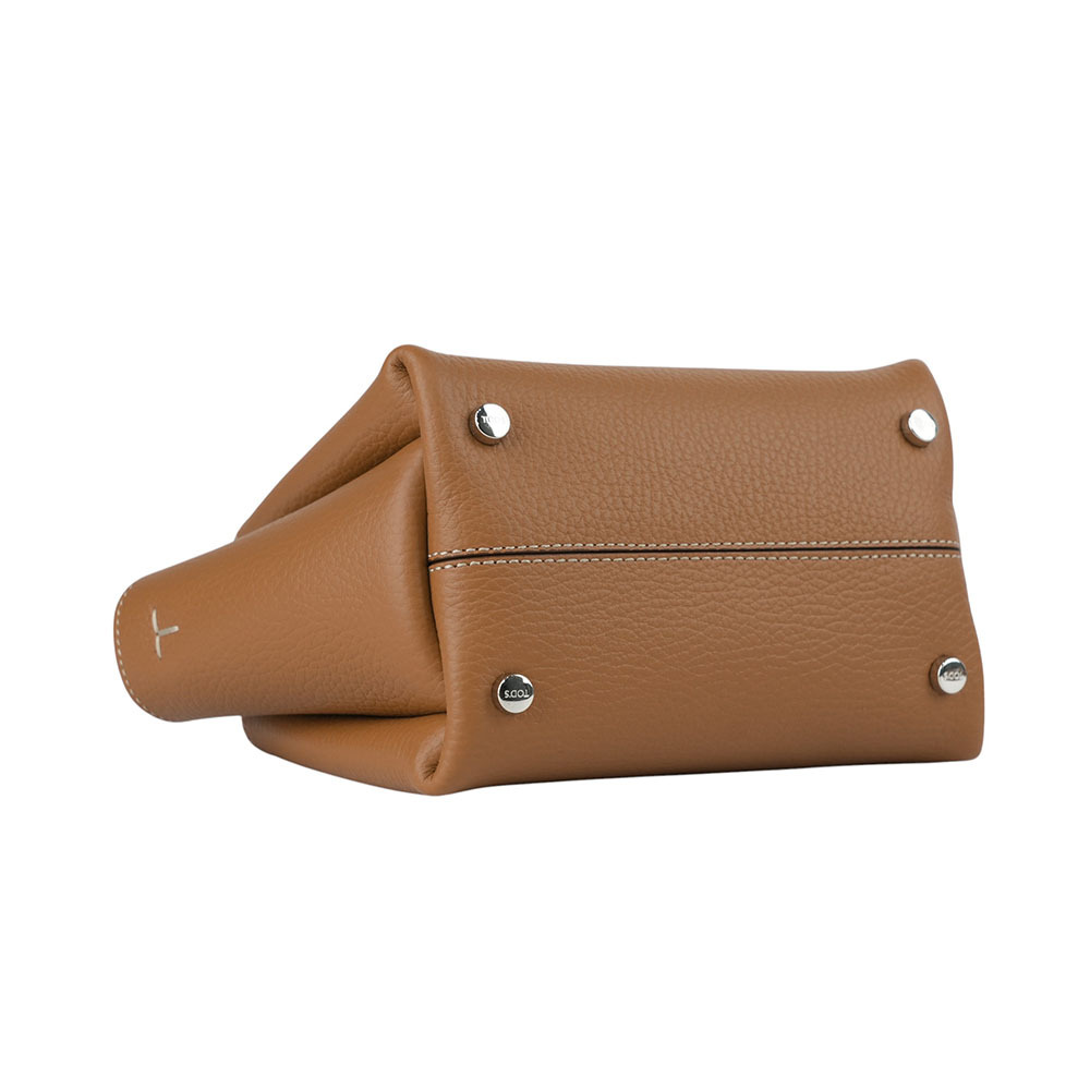 【TOD'S】Apa 小牛皮三層手提/斜背二用包(Micro)(棕色)XBWAPAFL000QRI 9P13