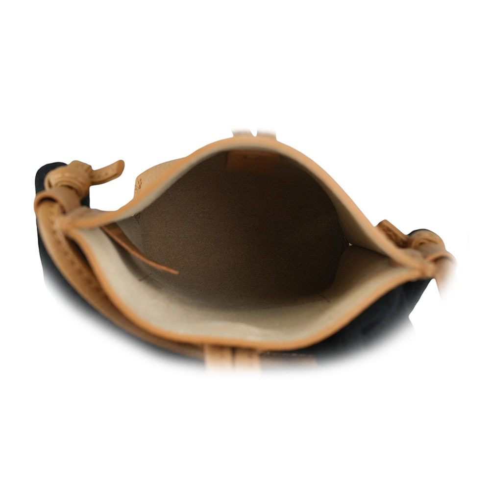 【LONGCHAMP】Roseau 竹節釦滾邊設計牛皮手機包(胡桃木色) 34180 HFP 371