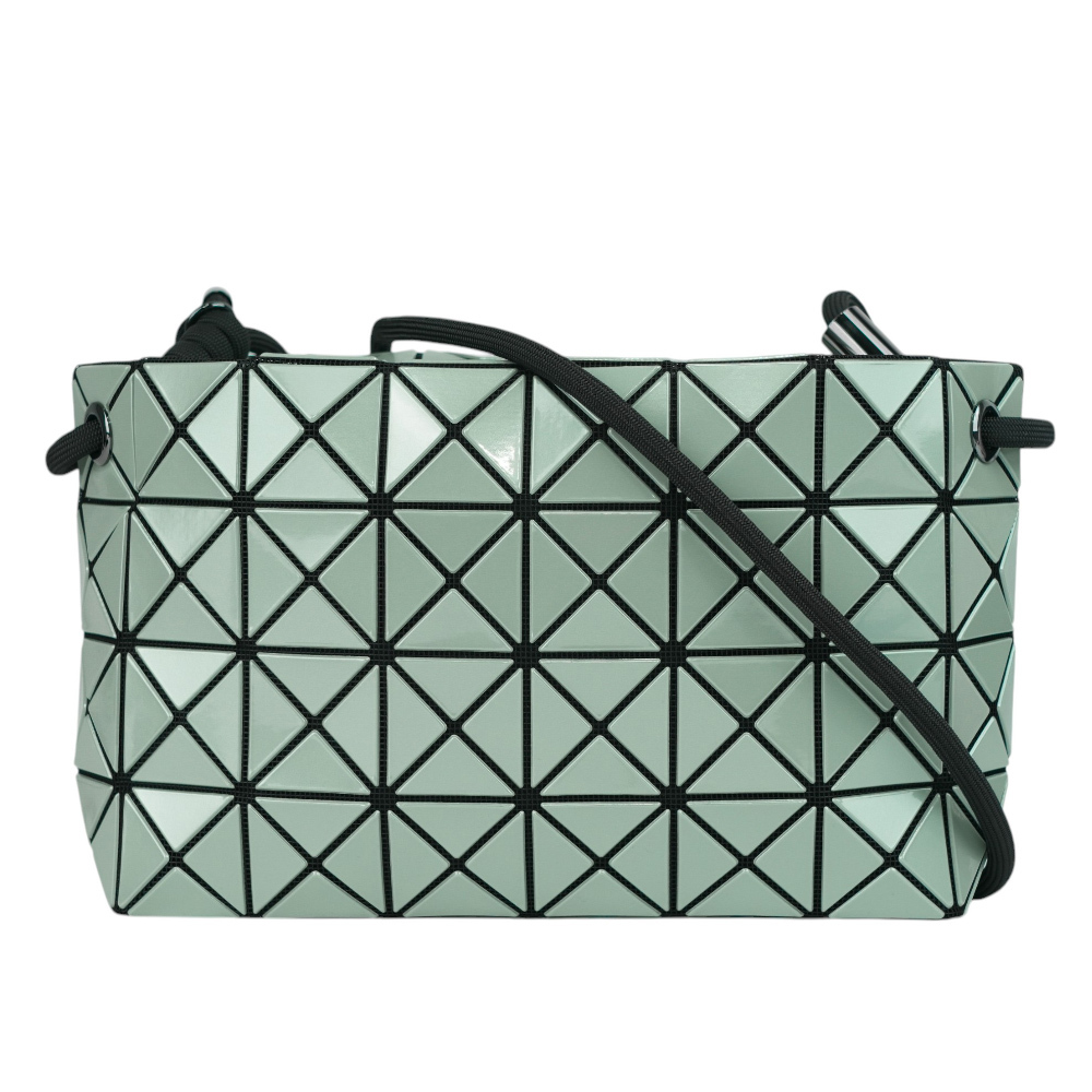 【ISSEY MIYAKE三宅一生】Loop Metallic 金屬光澤拉鍊肩背/斜背包(灰綠色)AG571 64