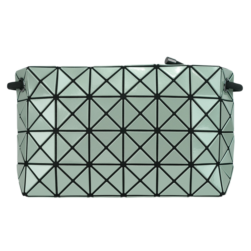 【ISSEY MIYAKE三宅一生】Loop Metallic 金屬光澤拉鍊肩背/斜背包(灰綠色)AG571 64