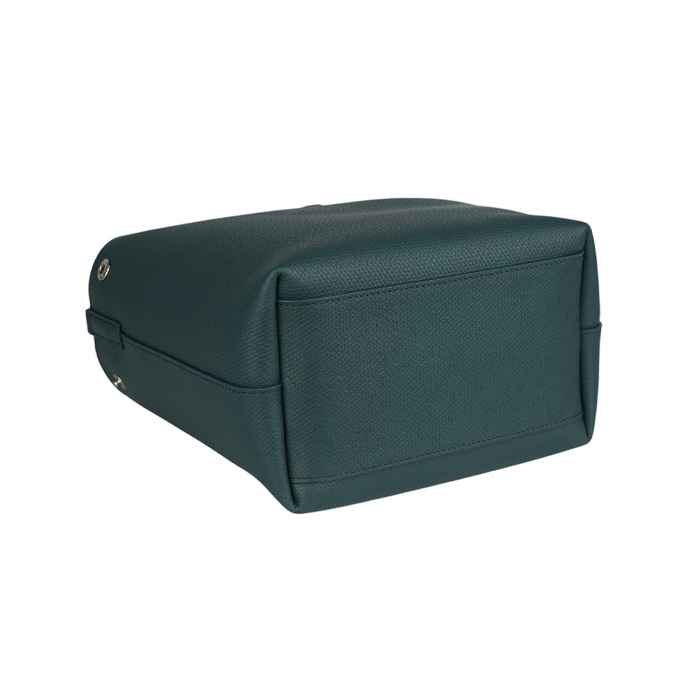 【LONGCHAMP】Roseau S 竹節釦牛皮手提/斜背小款二用包(雪松綠) 10273 HFP 079