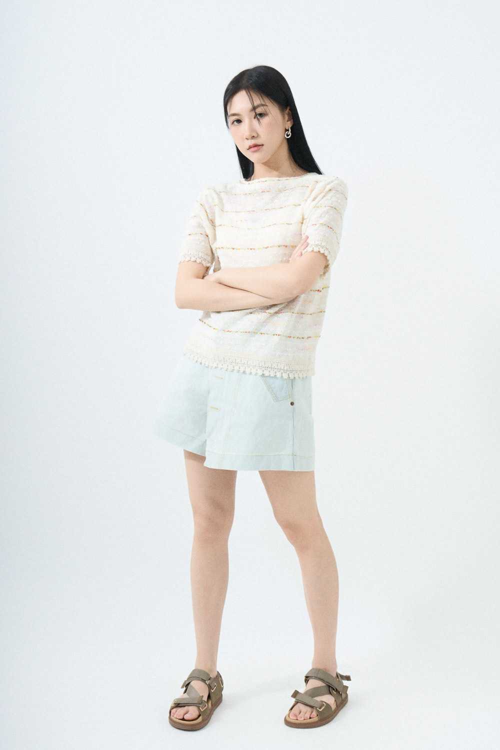 SS25_0107（上衣＋牛仔短褲）