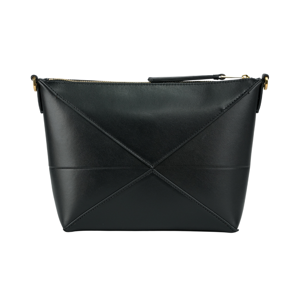 【LOEWE】Puzzle Fold 納帕小牛皮肩背/斜背多用包(黑色) C510PT1X01 1100