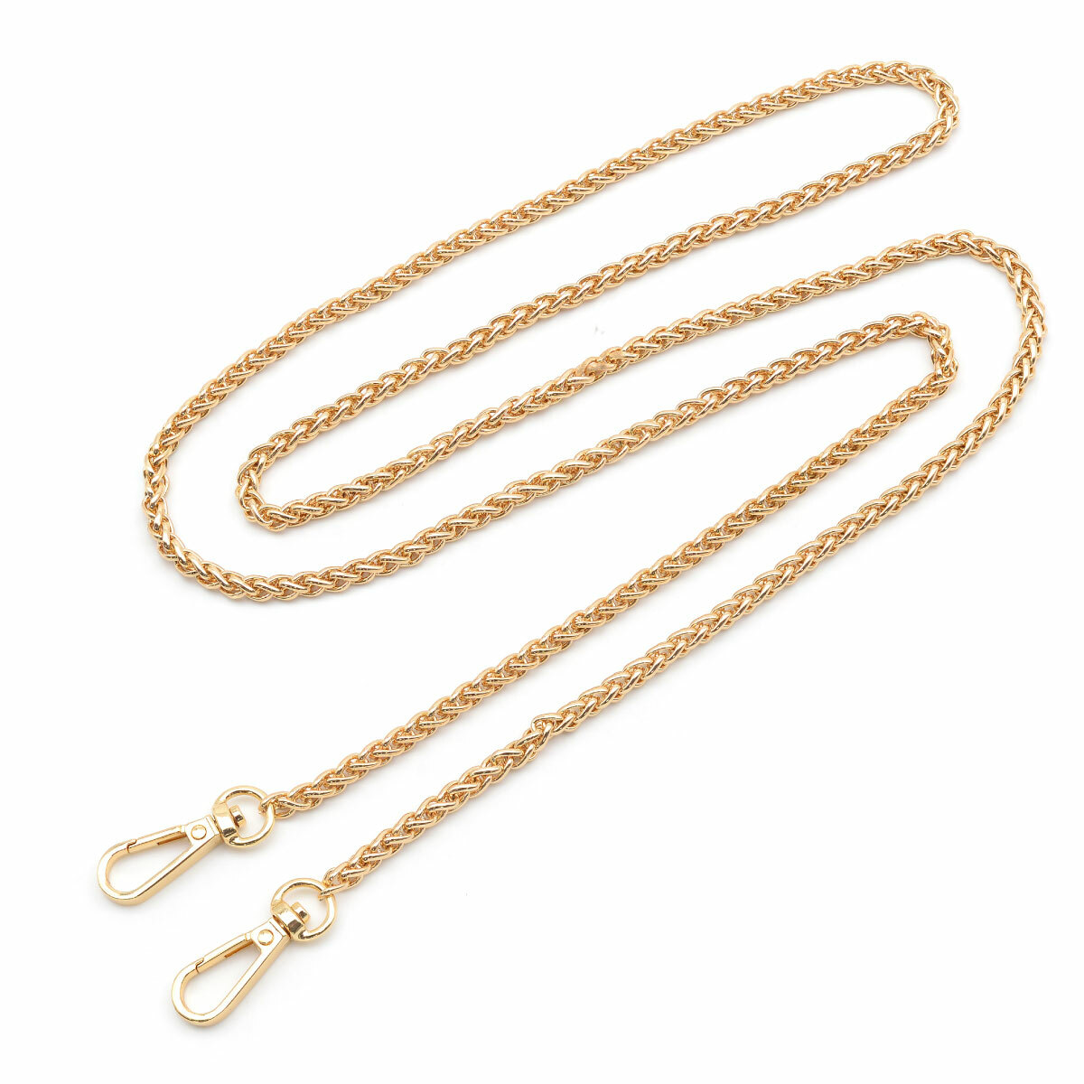 麻花金屬肩背鍊【淺金色】