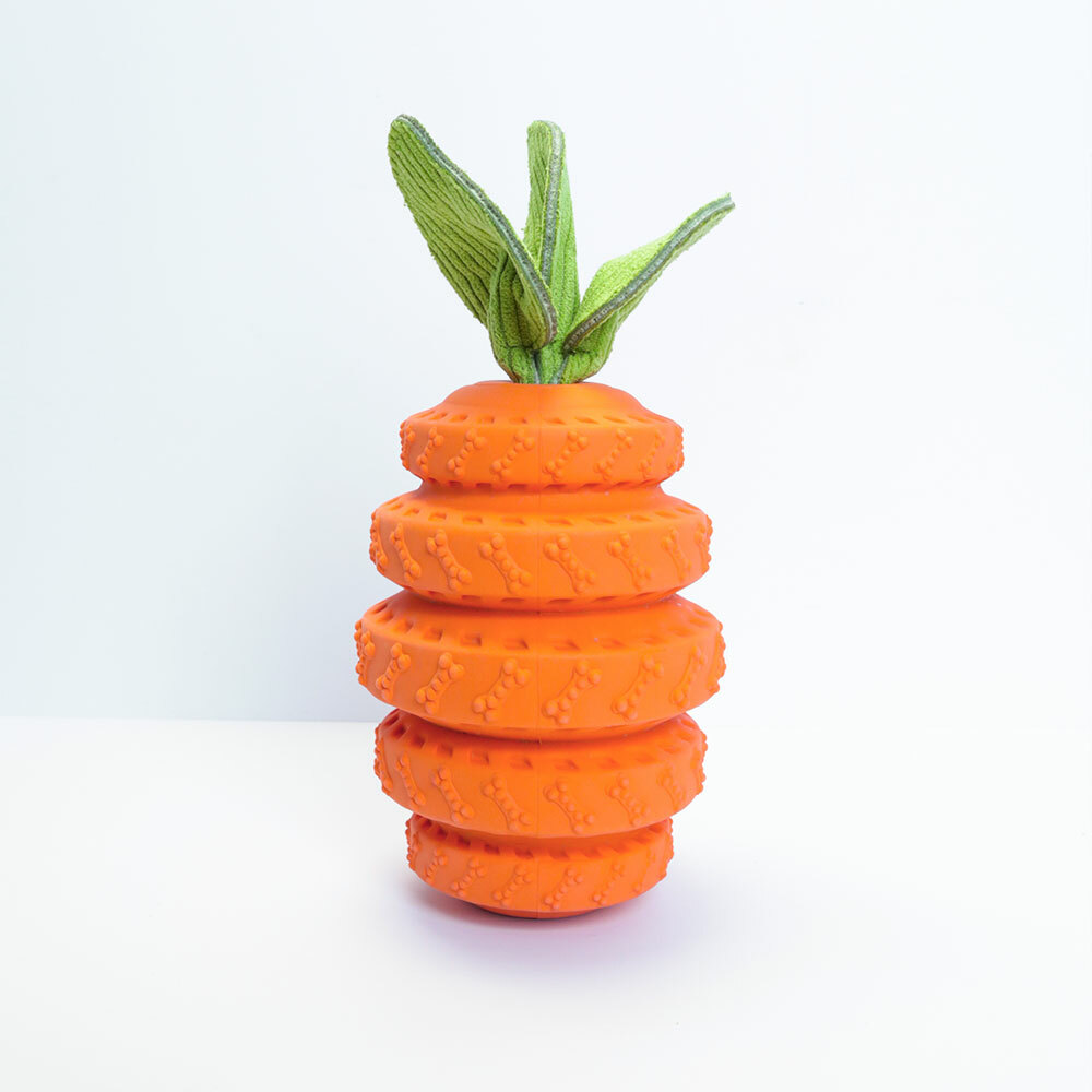 Dog Chew Toys for Aggressive Chewers - Indestructible Carrot for Medium, Large Breed
