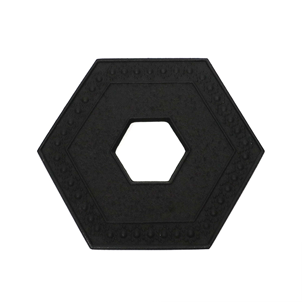【岩鑄】六角龜甲 鑄鐵壺墊-黑色