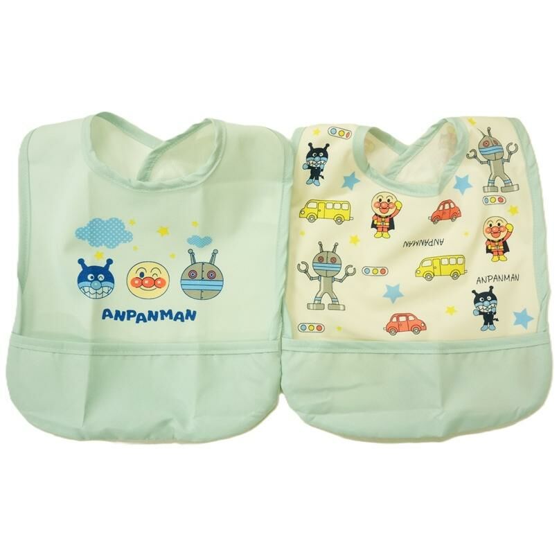 日本直送 麵包超人防水飯衣2枚組 藍色