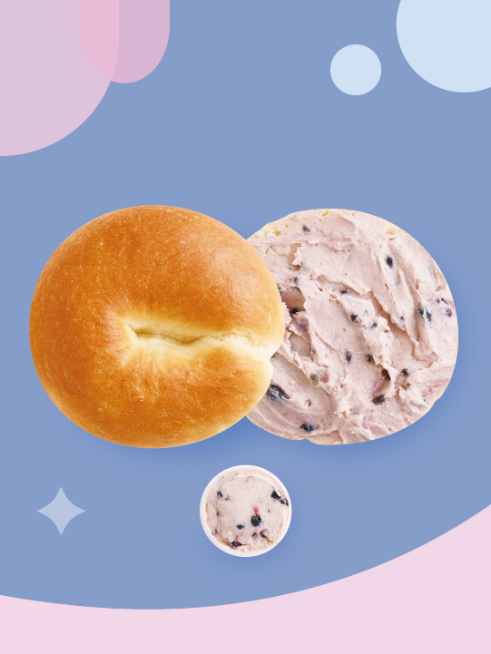 藍莓乳酪抹醬貝果組(冷凍)-2入組