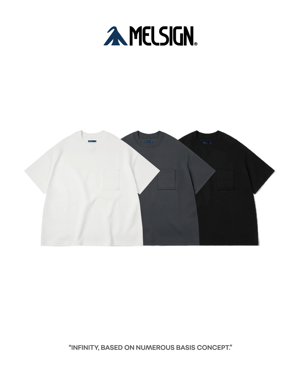 MELSIGN 口袋短T 黑/白/灰 25 S/S MEL. Classic Pocket Tee