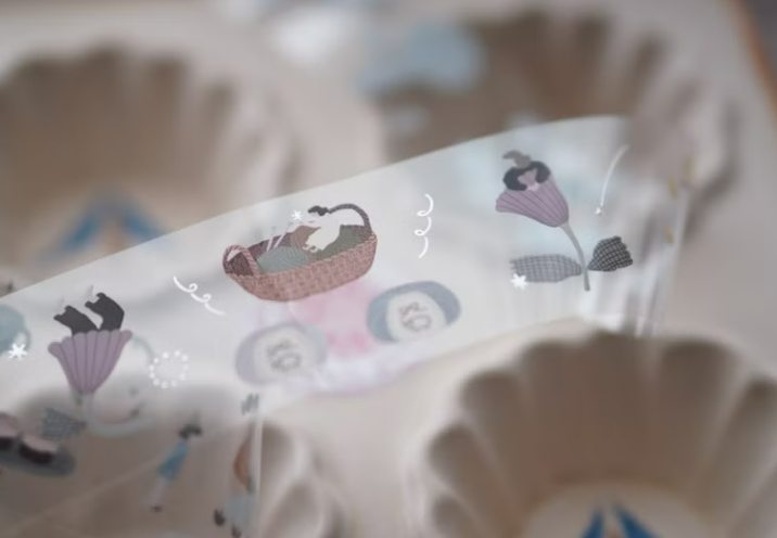 少女詩集 亮面霧銀 PET膠帶｜森空Mori Sora Handmade 臺灣