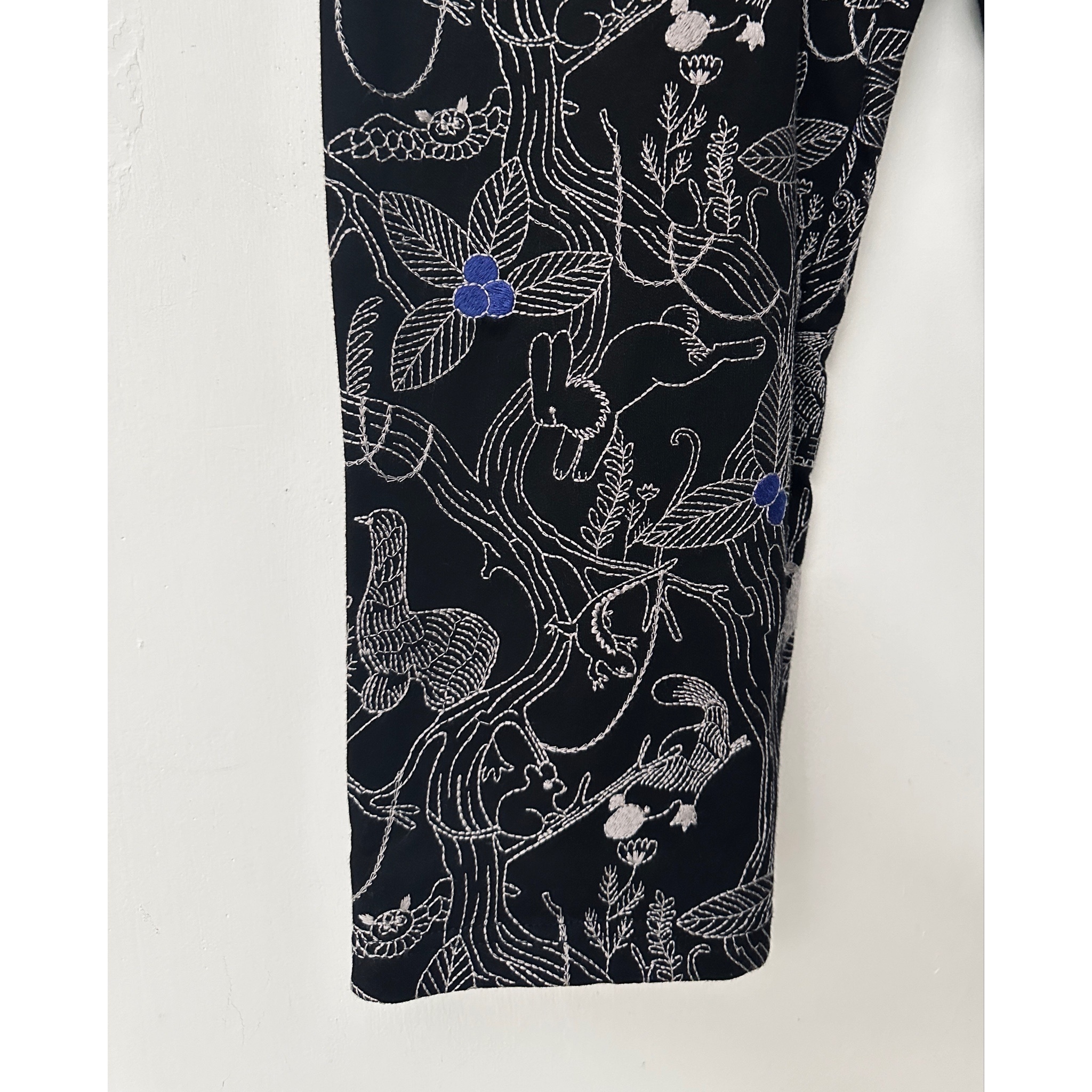 Marble SUD 動物刺繡褲