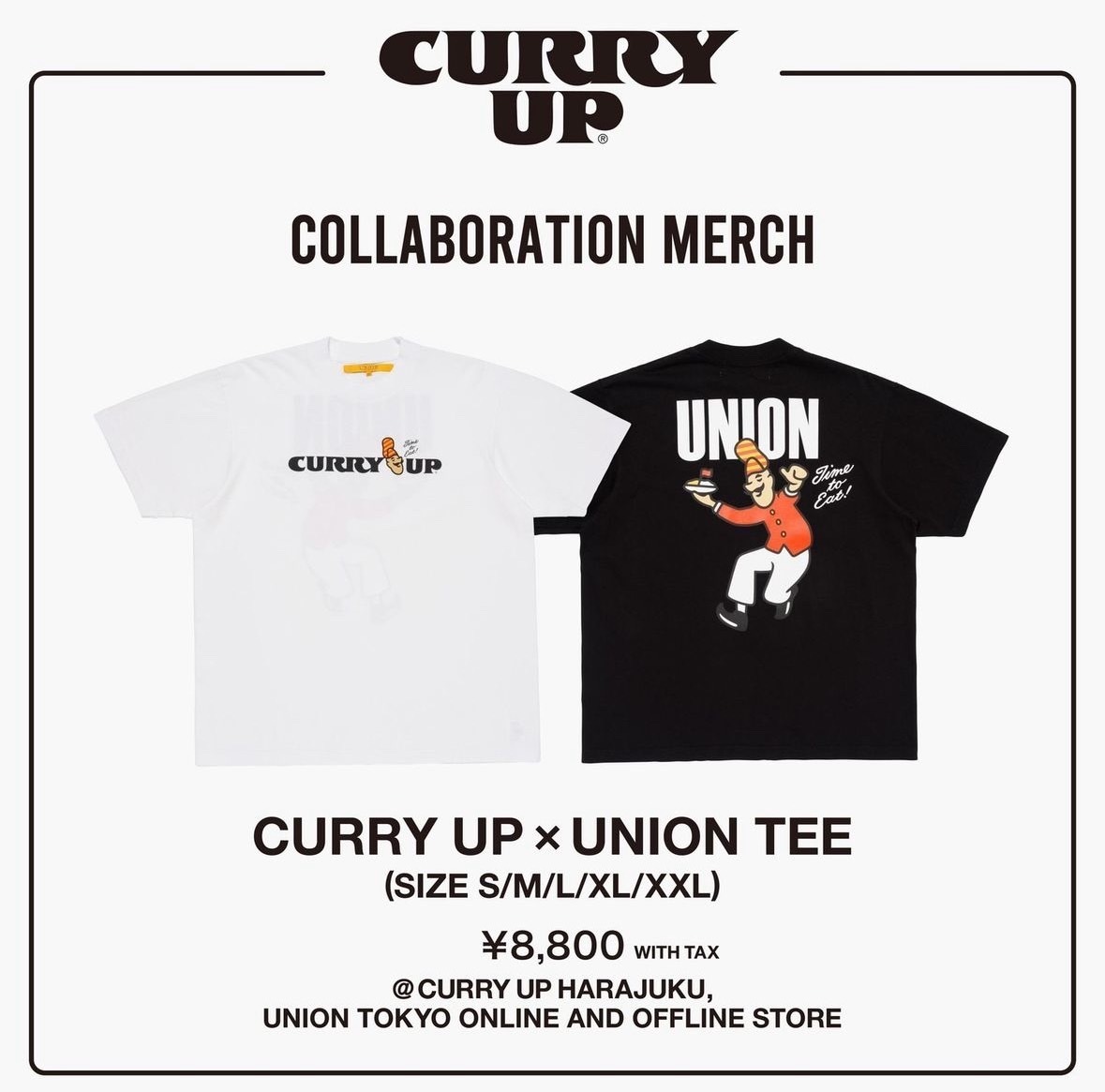CURRY UP X UNION LA TEE SIZE L