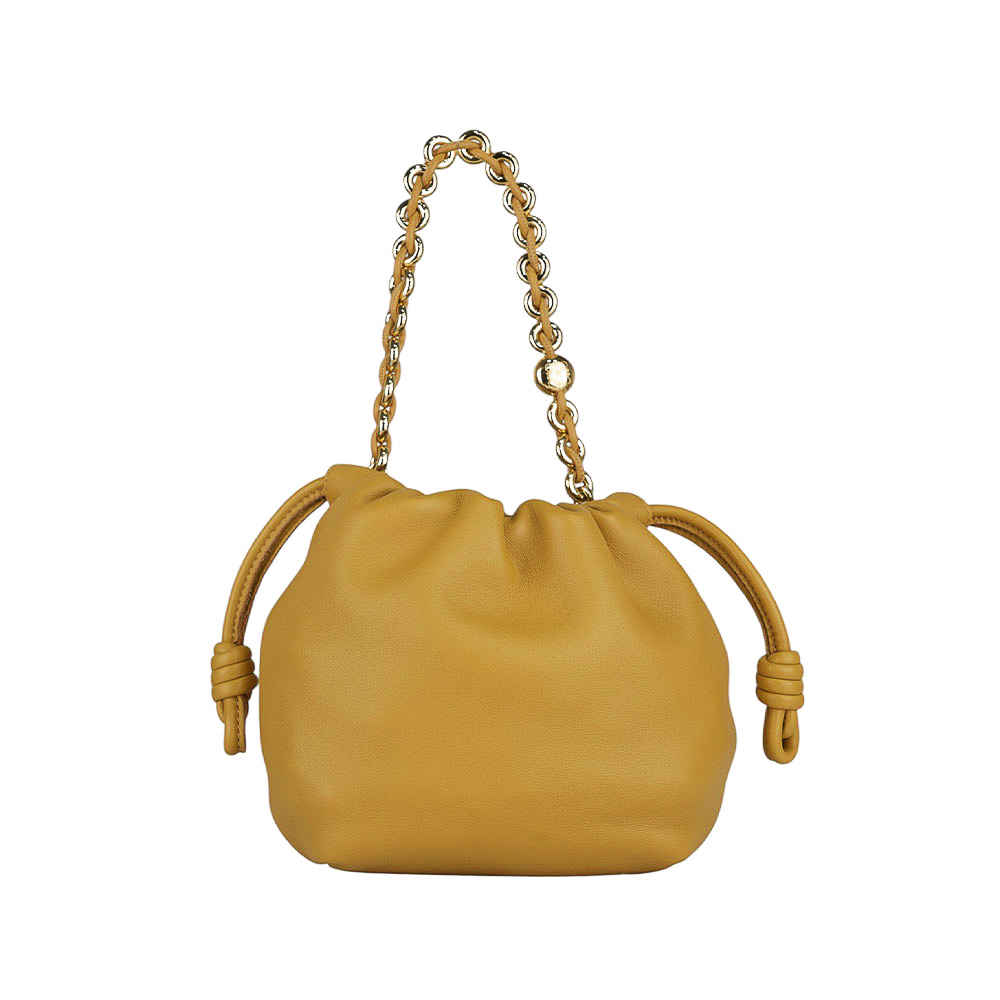 【LOEWE】Mini Flamenco 納帕小羊皮鏈帶二用包(撒哈拉棕) A914CBPX03 6715