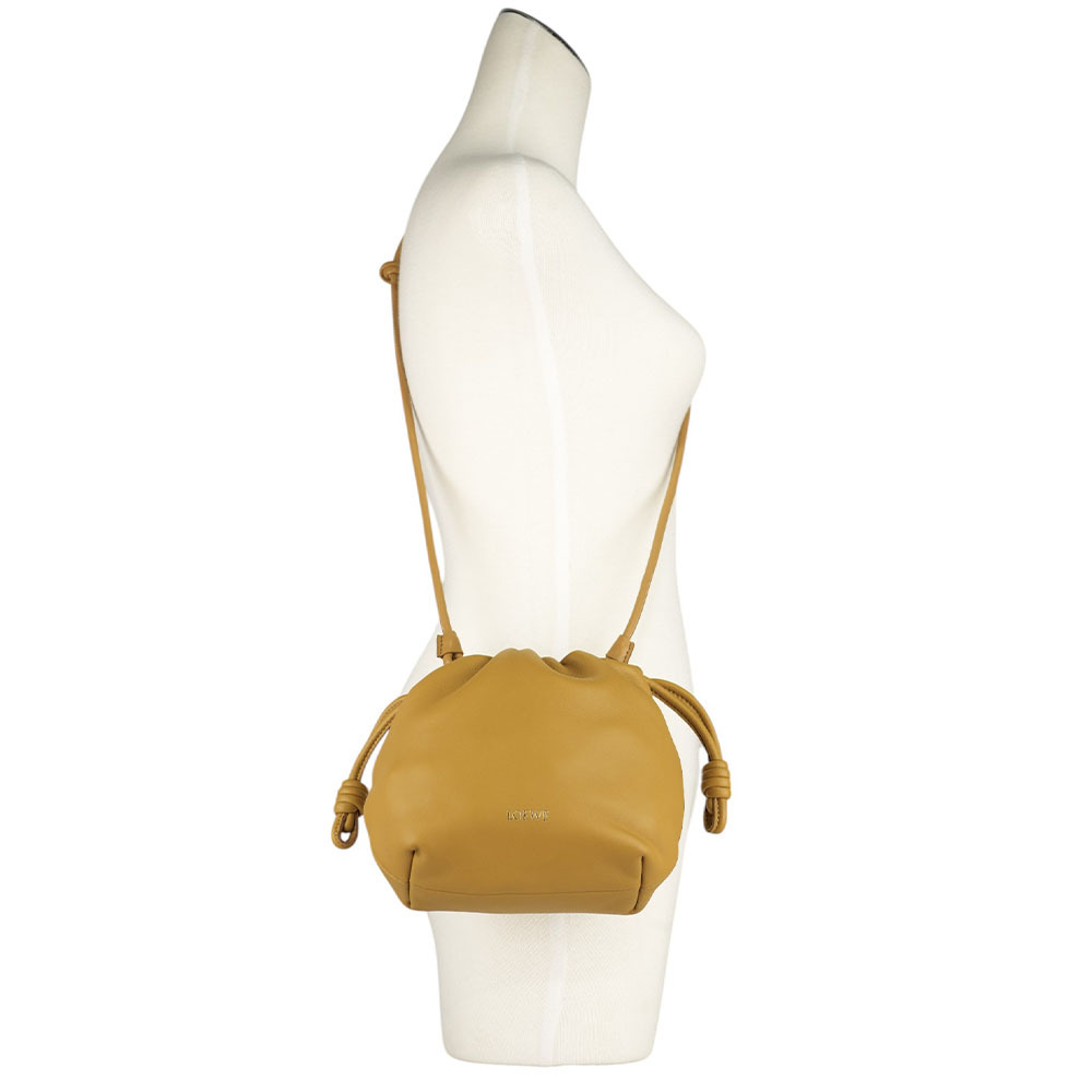 【LOEWE】Mini Flamenco 納帕小羊皮鏈帶二用包(撒哈拉棕) A914CBPX03 6715