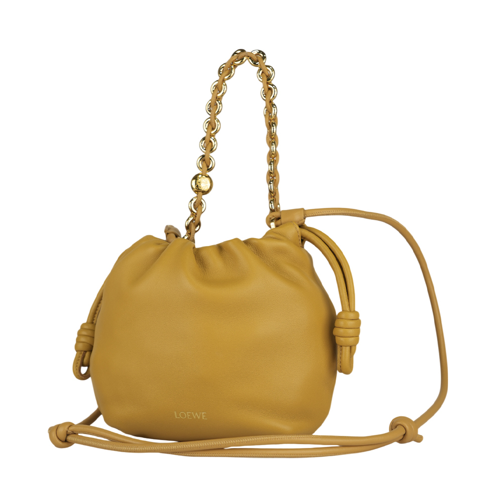 【LOEWE】Mini Flamenco 納帕小羊皮鏈帶二用包(撒哈拉棕) A914CBPX03 6715