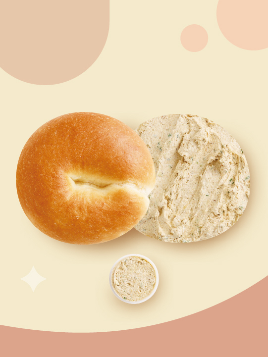 招牌肉鬆奶油抹醬貝果組(冷凍)-2入組