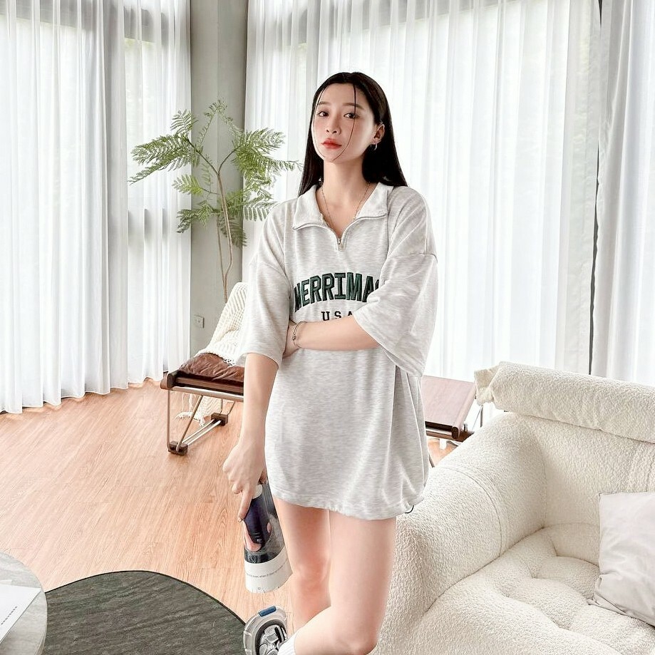 自訂款 MERRIMACK半高領拉鍊刺繡POLO衫 im18893