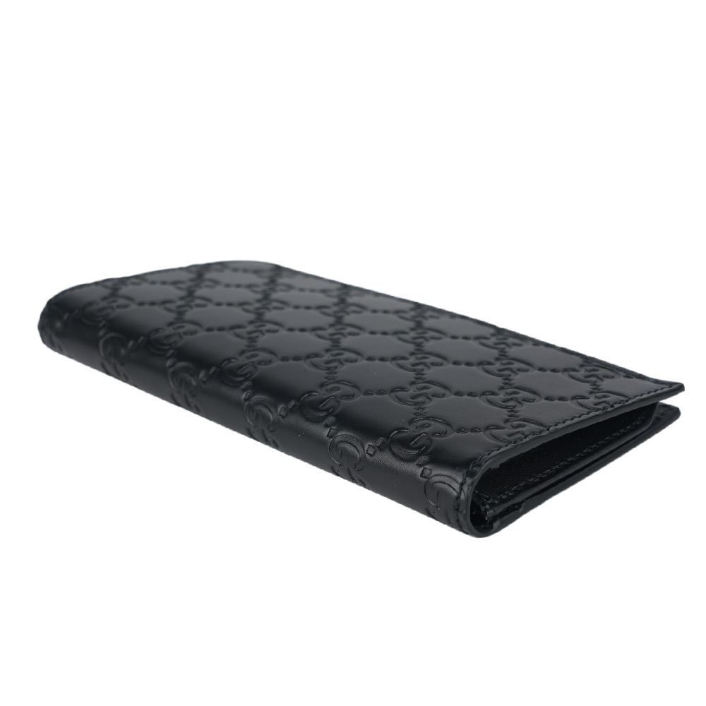 【GUCCI】GG Logo 滿版牛皮對開二折長夾(黑色)779828 CWC1N 1000