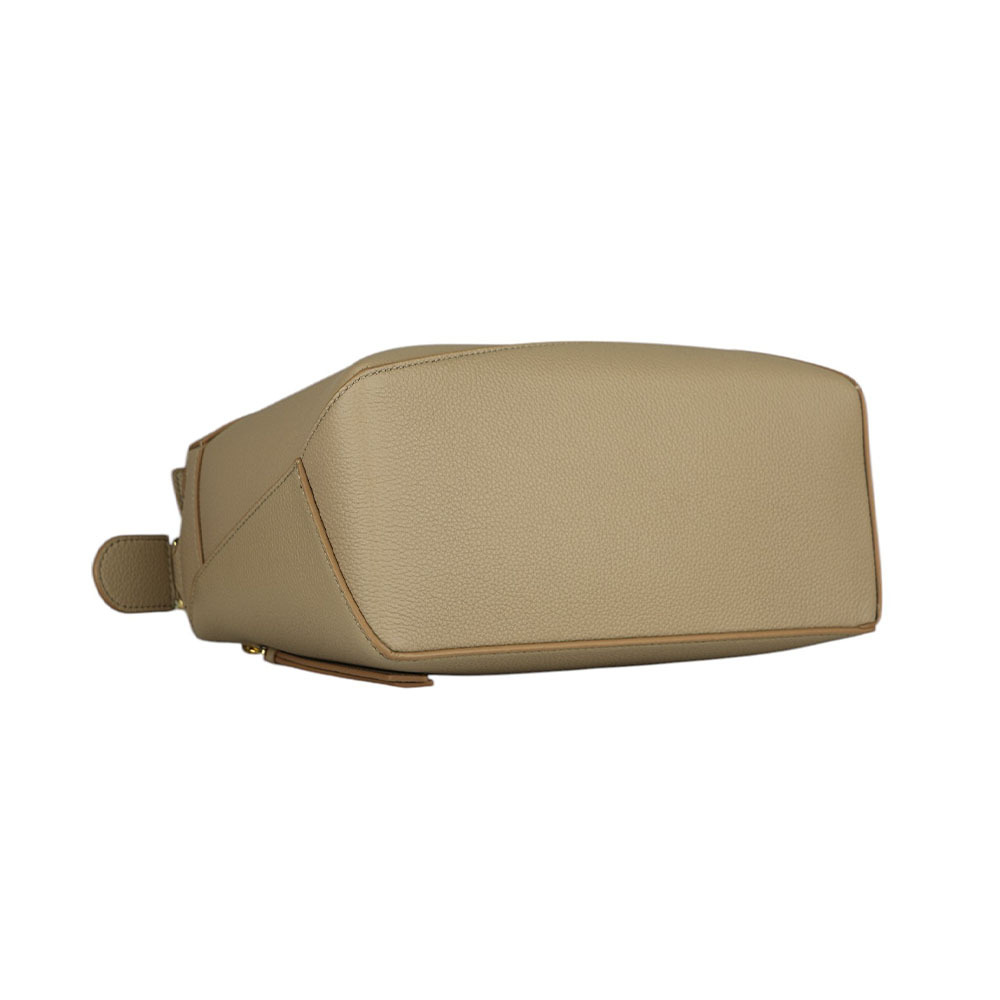 【LOEWE】Puzzle 拼圖粒面小牛皮手提/斜背兩用包(小款)(沙色) A510P60X30 2150