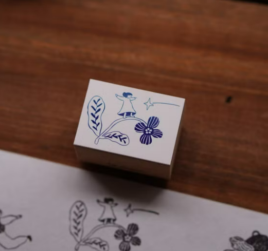 星花舞 木製印章｜森空 Mori Sora Handmade 臺灣