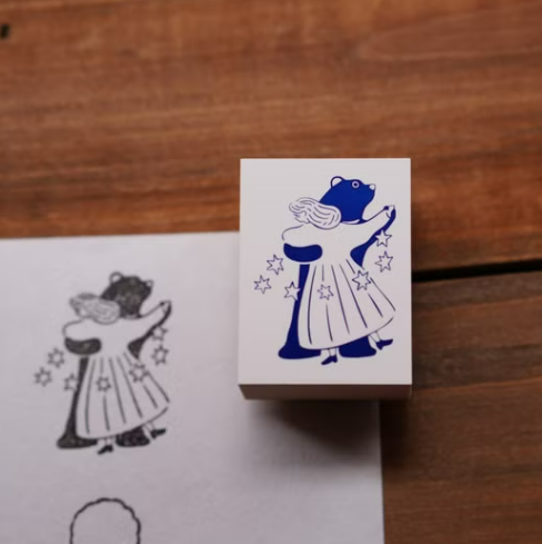 熊與星的旋律 木製印章｜森空 Mori Sora Handmade 臺灣