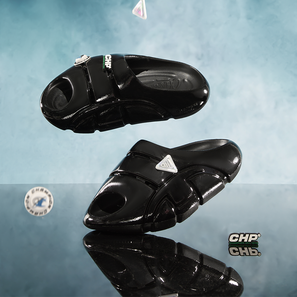 男女款-Slide Croissant 可頌拖鞋-黑色（U5BFASU04U1）