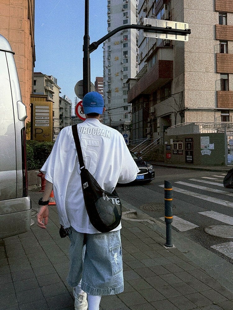 自訂款 畫家刷破七分牛仔短褲 IM80866