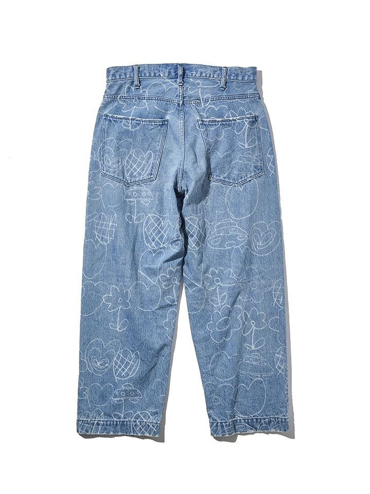 BNB Rula Bura painted wide denim