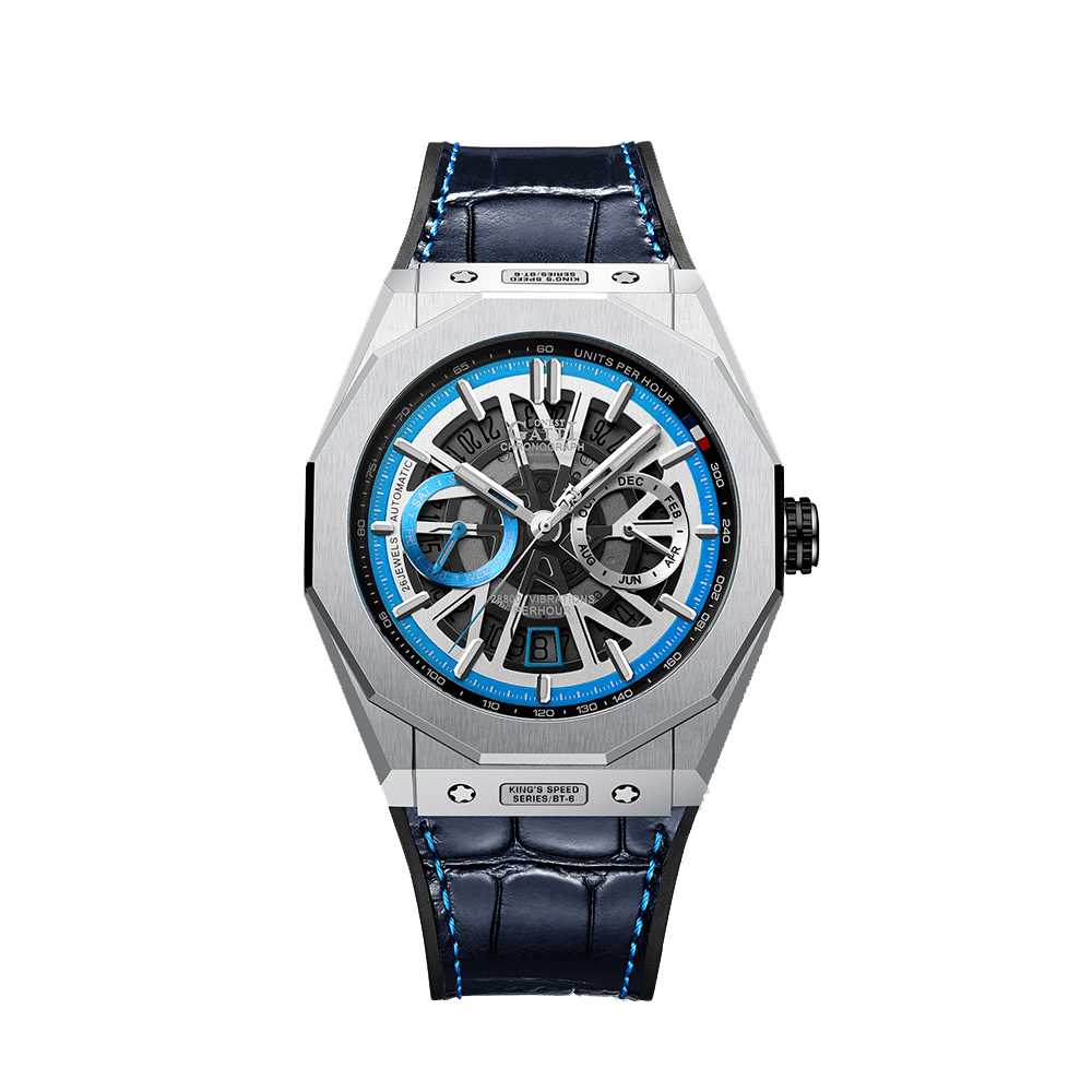 【Bonest Gatti 布加迪】競速王者系列 BG9601-B 超跑奔馳 防水 全自動機械 真皮 手錶 -