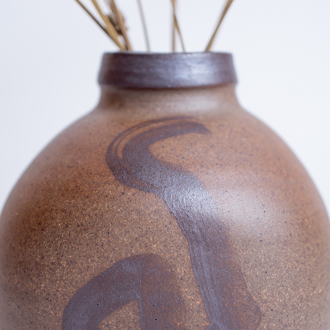 無釉還原燒花瓶