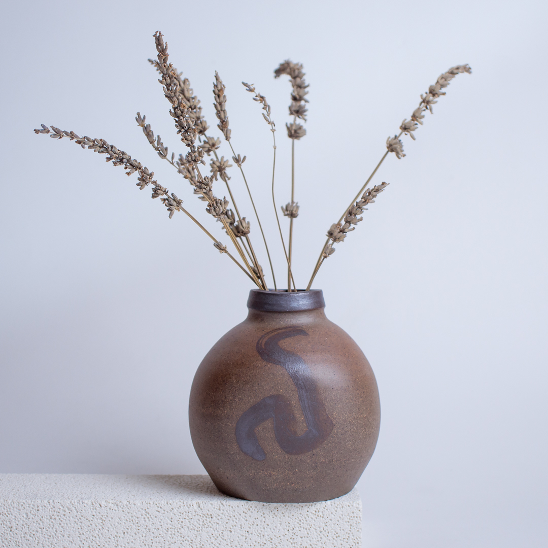 無釉還原燒花瓶