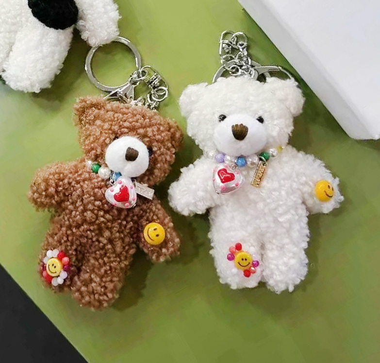 韓國限定 新款 JYDdm 小熊吊飾 鑰匙圈 愛心項鍊款/小花包包款