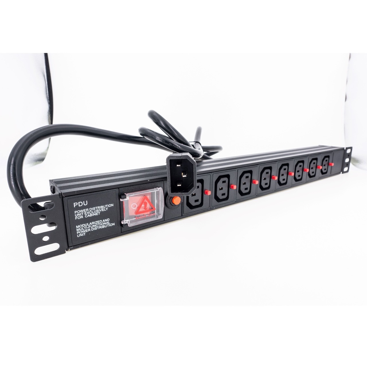 C13輸入 / C14輸出 8孔 機櫃插座 PDU 電源插座 鋁外殼 AWG14 粗電線 2500W