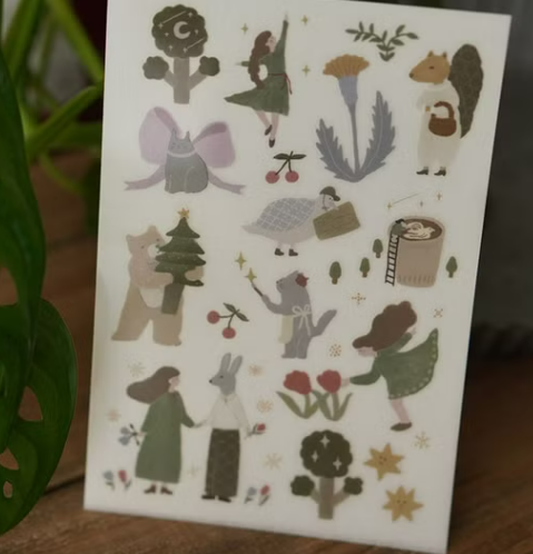 轉印貼 森之歡舞(2入)｜森空  Mori Sora Handmade 臺灣