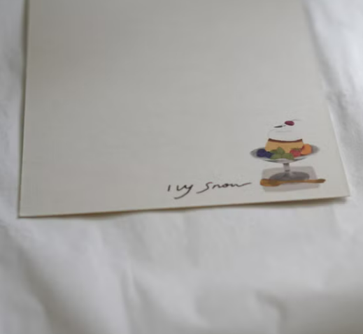 布丁 正方形明信片｜森空  Mori Sora Handmade 臺灣