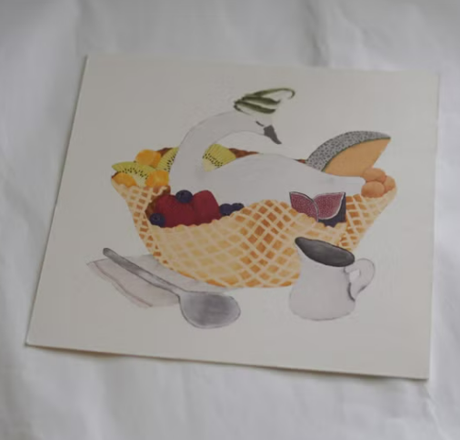 冰淇淋 正方形明信片｜森空  Mori Sora Handmade 臺灣