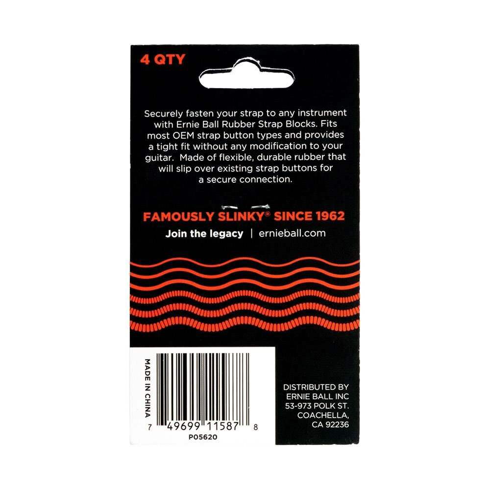 ERNIE ERNIE BALL STRAP BLOCKS 背帶扣 背帶固定環 一組4片/P05620 RED 紅色 第 3 張圖片｜三峽配件 / 週邊